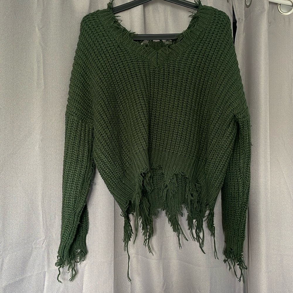 Distressed Edge Sweater | Size Medium